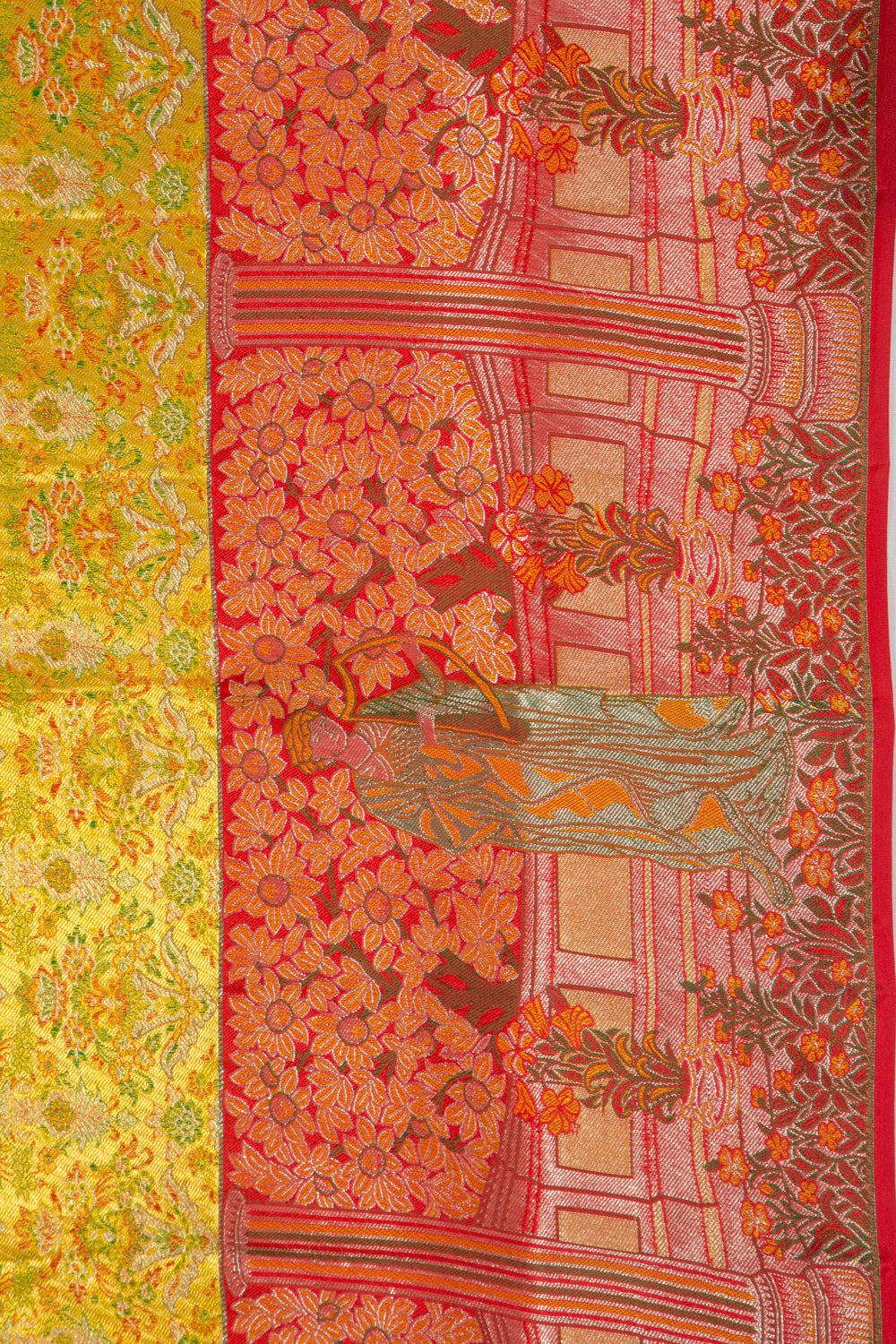 Kanchipuram Silk Tissue Brocade Gold Saree