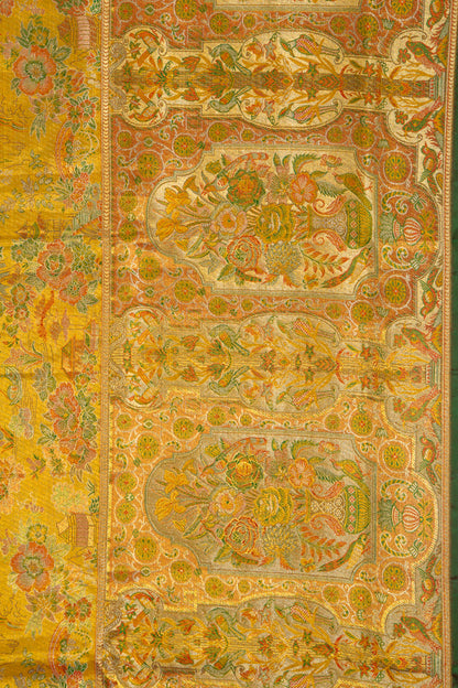 Kanchipuram Silk Tissue Brocade Gold Saree