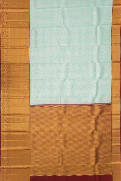 Kanchipuram Silk Brocade Sky Blue Saree