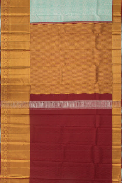 Kanchipuram Silk Brocade Sky Blue Saree