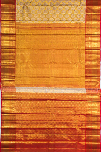 Kanchipuram Silk Tissue Brocade Gold Saree