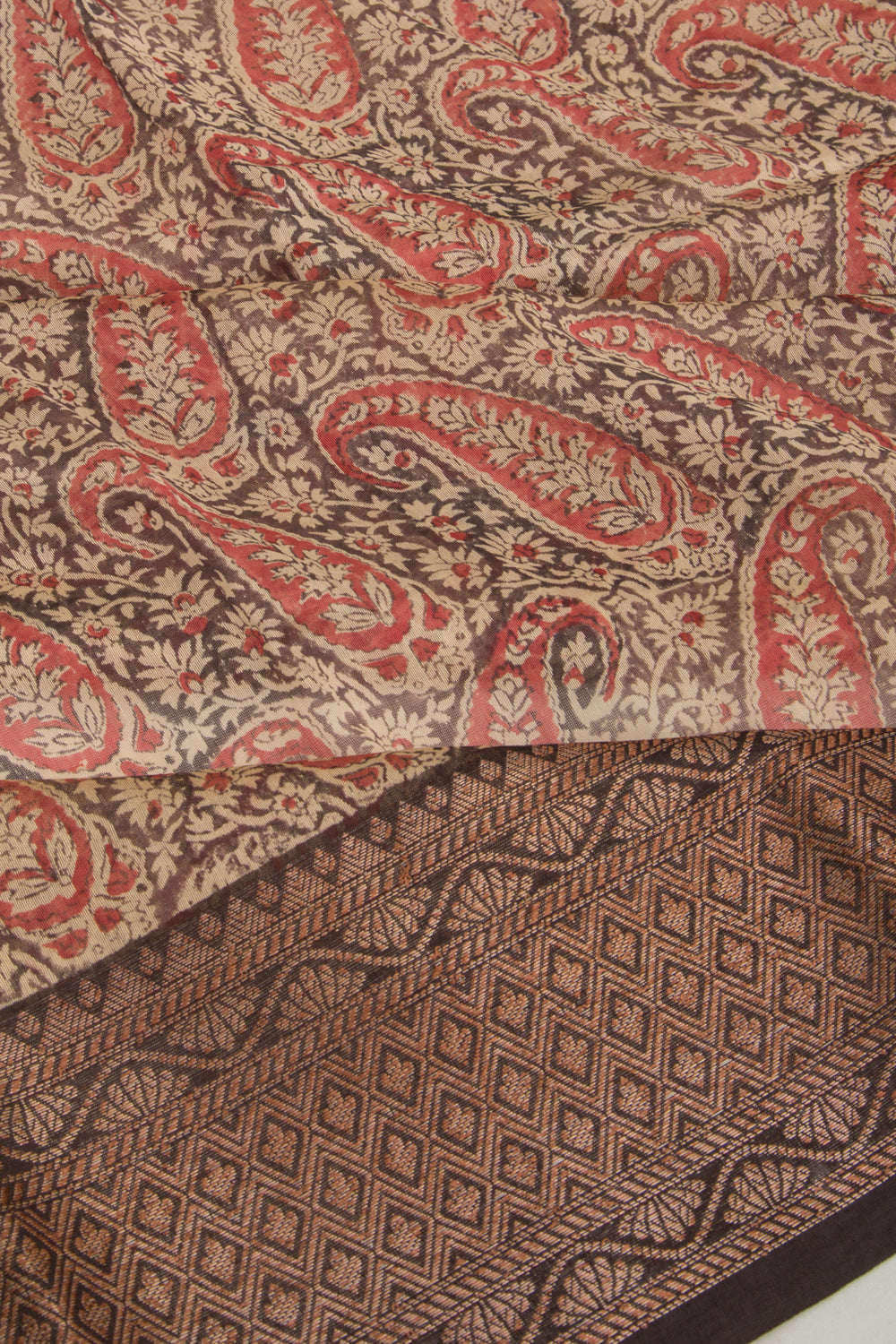 Chanderi Silk Printed Black Saree