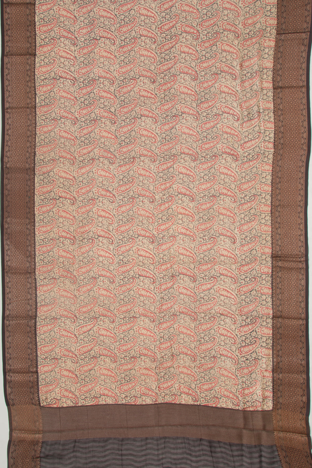 Chanderi Silk Printed Black Saree