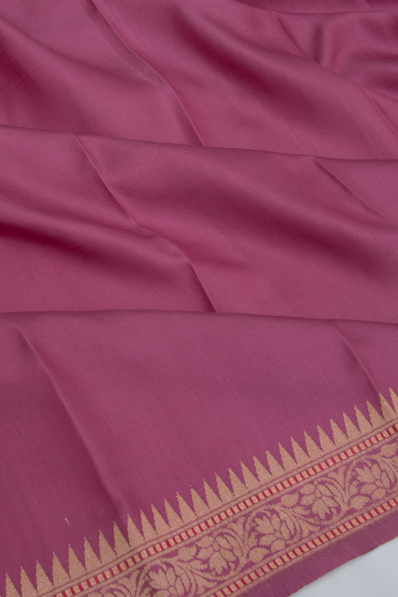 Banarasi Silk Plain Purple Dhoti With Kurta And Kanduva