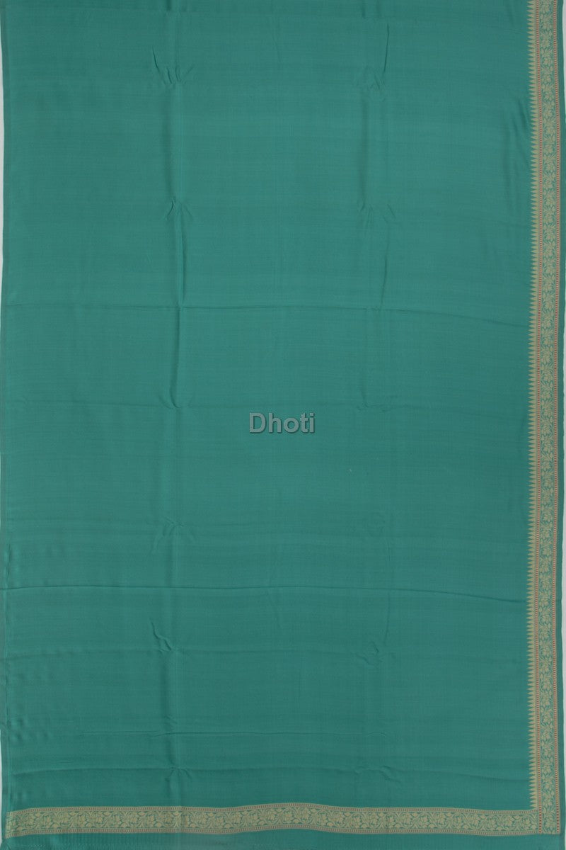 Banarasi Silk Plain Green Dhoti With Kurta And Kanduva