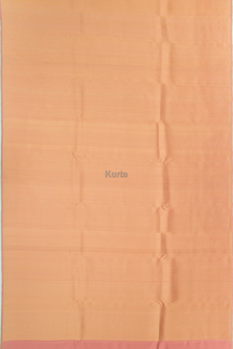 Banarasi Silk Plain Peach Dhoti With Kurta And Kanduva