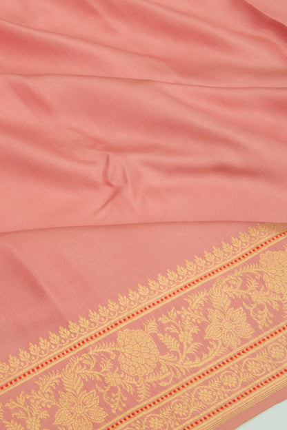 Banarasi Silk Plain Peach Dhoti With Kurta And Kanduva