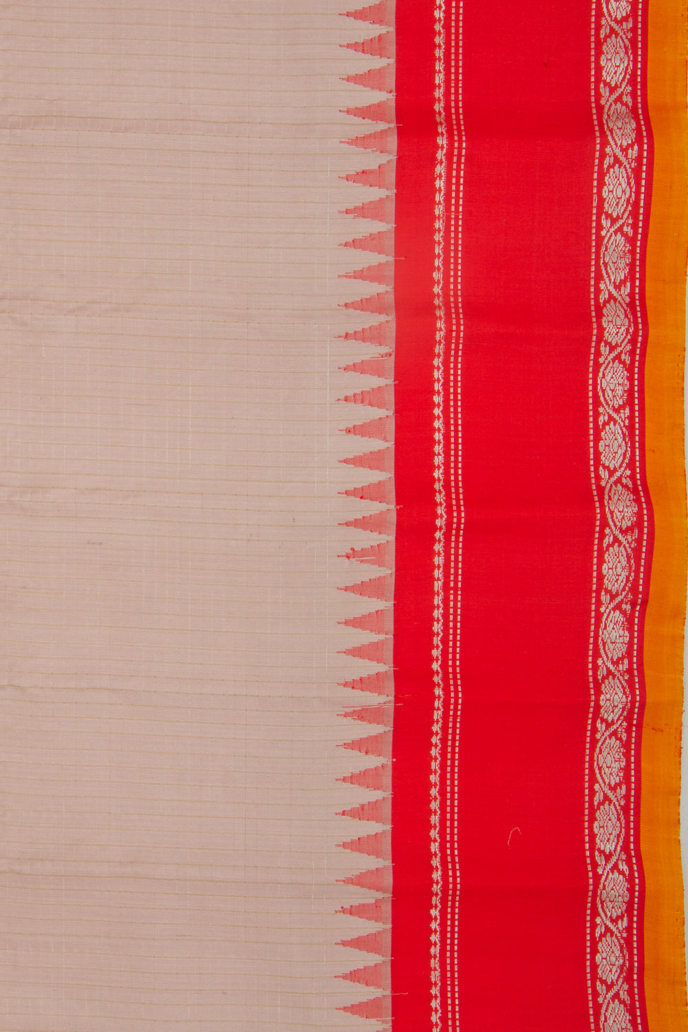 Gadwal Silk Checks Grey Saree