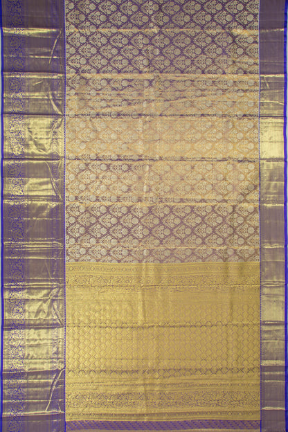 Taranga Kanchi Silk Tissue Brocade Dark Blue Saree