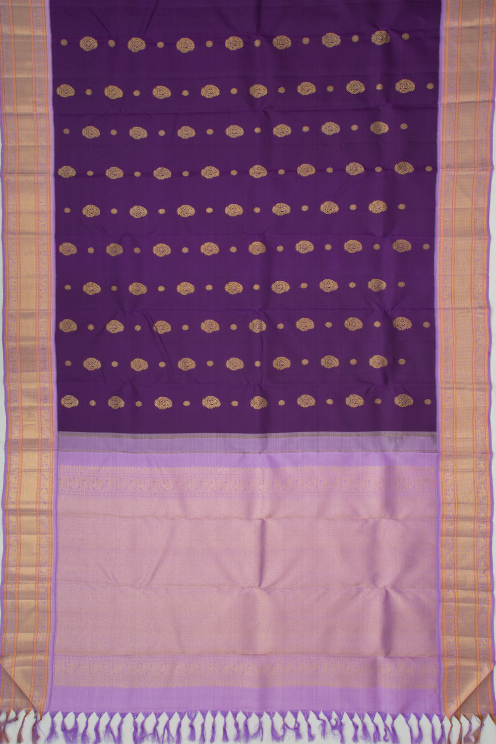 Kanchipuram Silk Butta Purple Saree