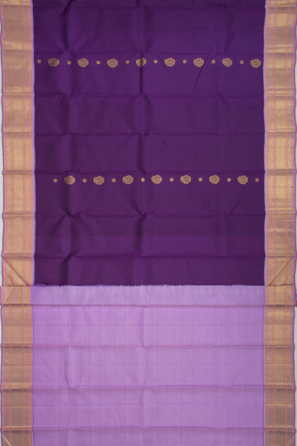 Kanchipuram Silk Butta Purple Saree