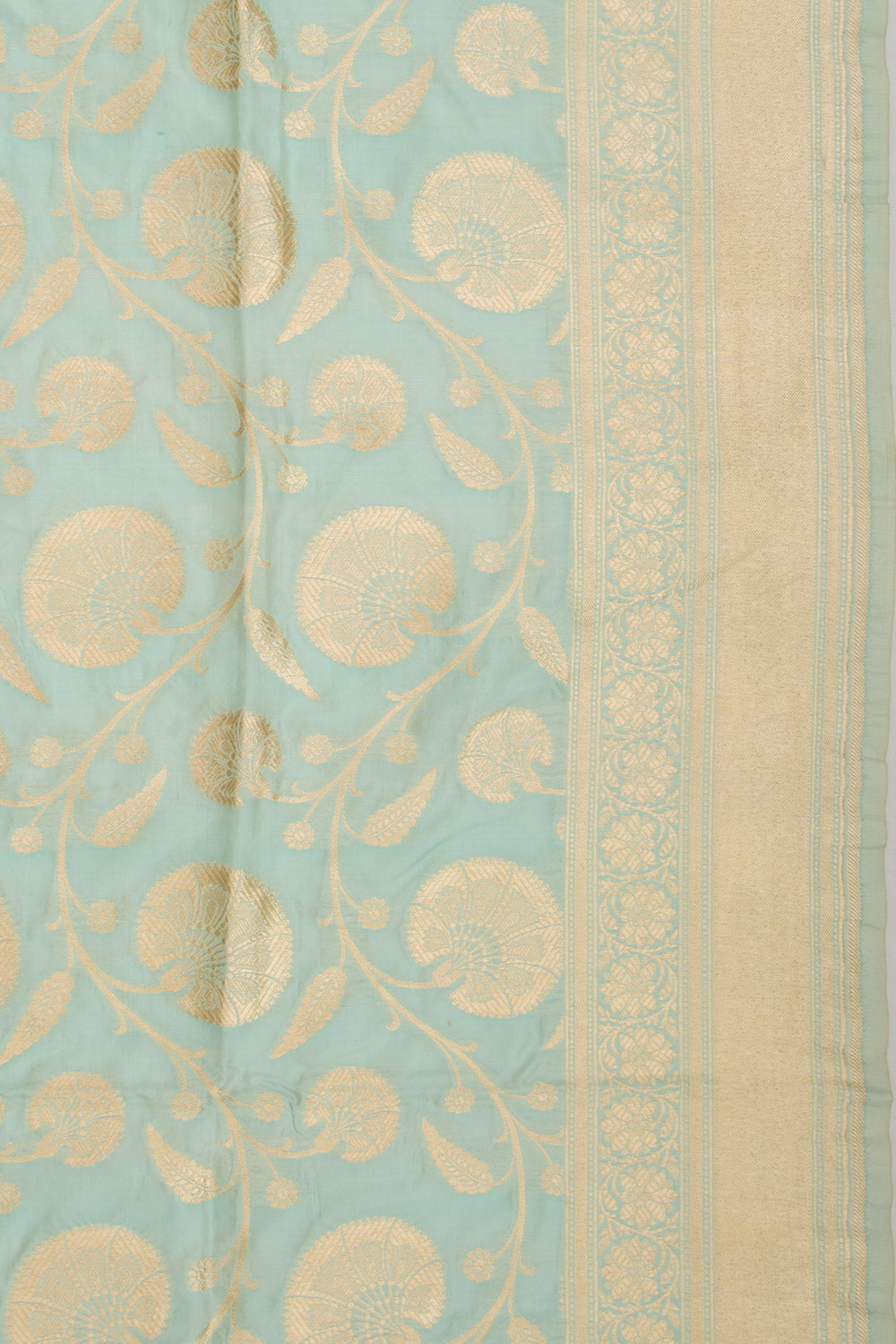 Banarasi Silk Jaal Pastel Blue Saree