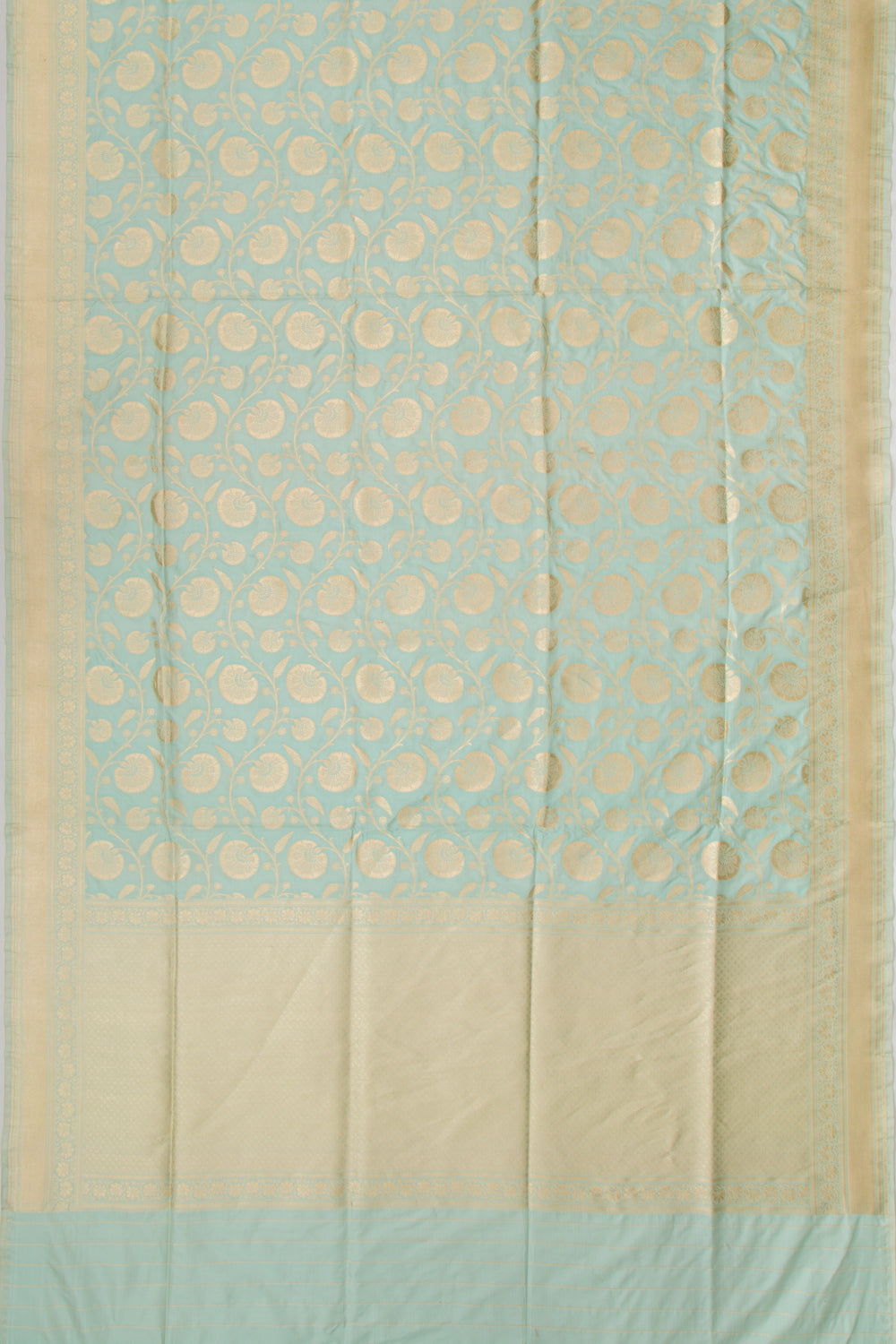 Banarasi Silk Jaal Pastel Blue Saree