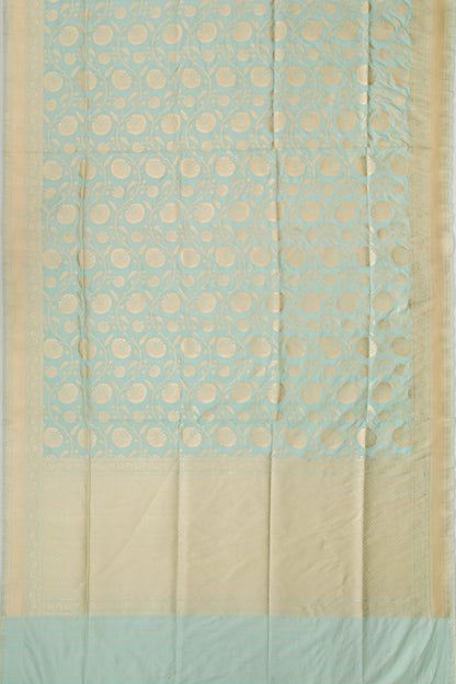 Banarasi Silk Jaal Pastel Blue Saree