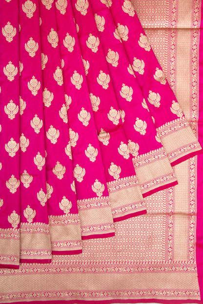 Banarasi Silk Butta Pink Saree