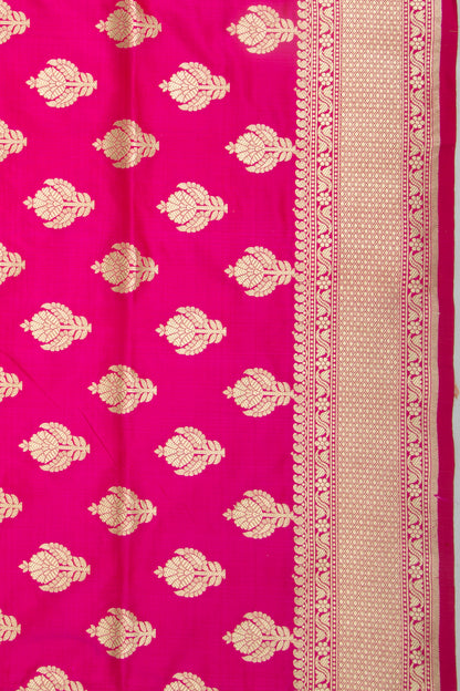Banarasi Silk Butta Pink Saree