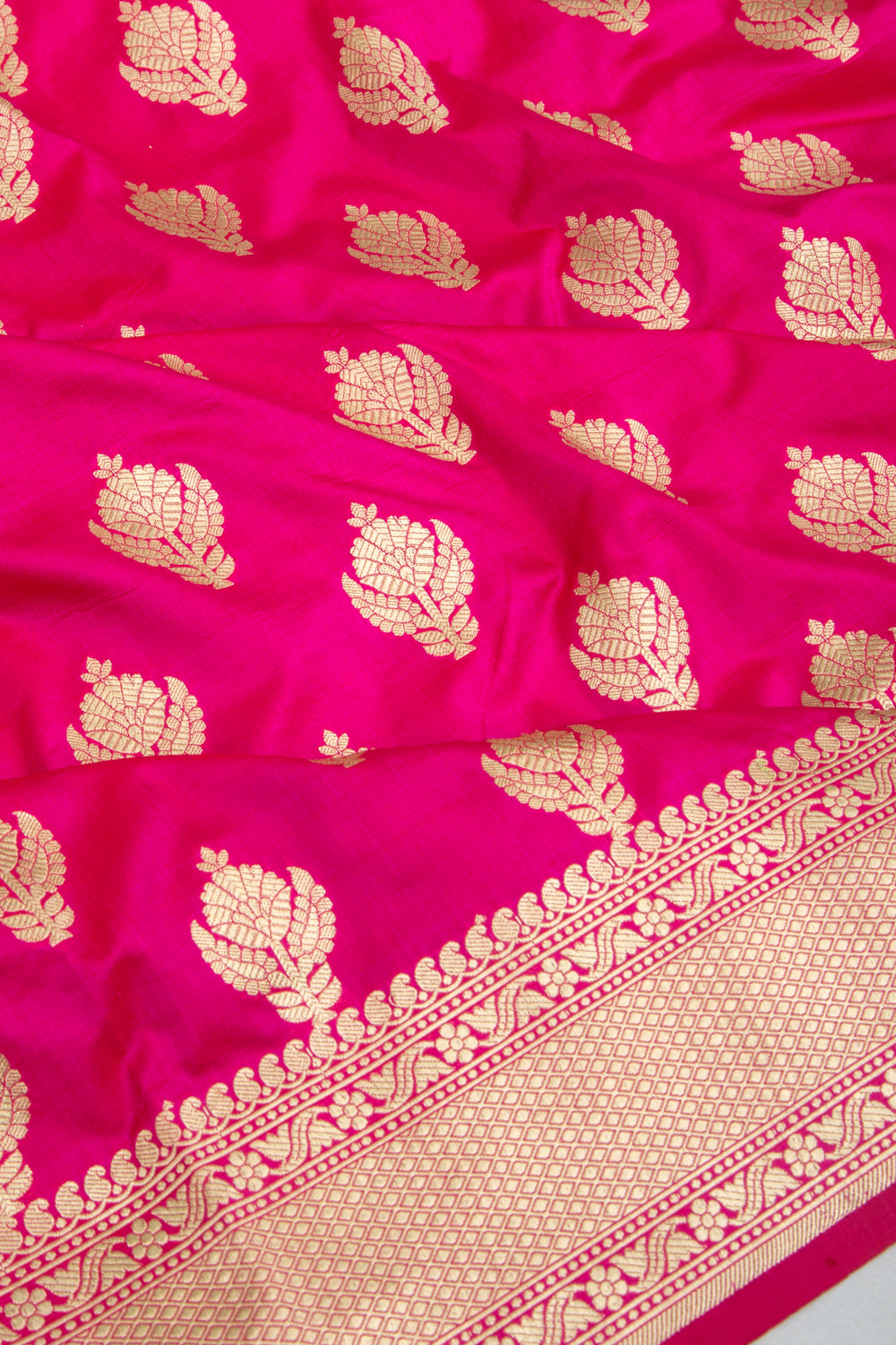 Banarasi Silk Butta Pink Saree