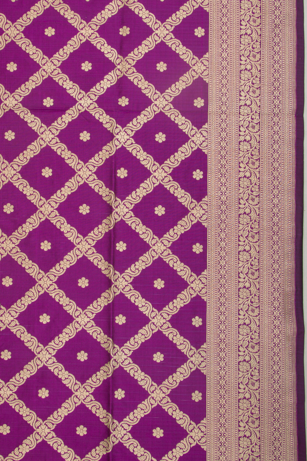 Banarasi Silk Brocade Purple Saree
