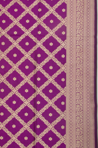Banarasi Silk Brocade Purple Saree