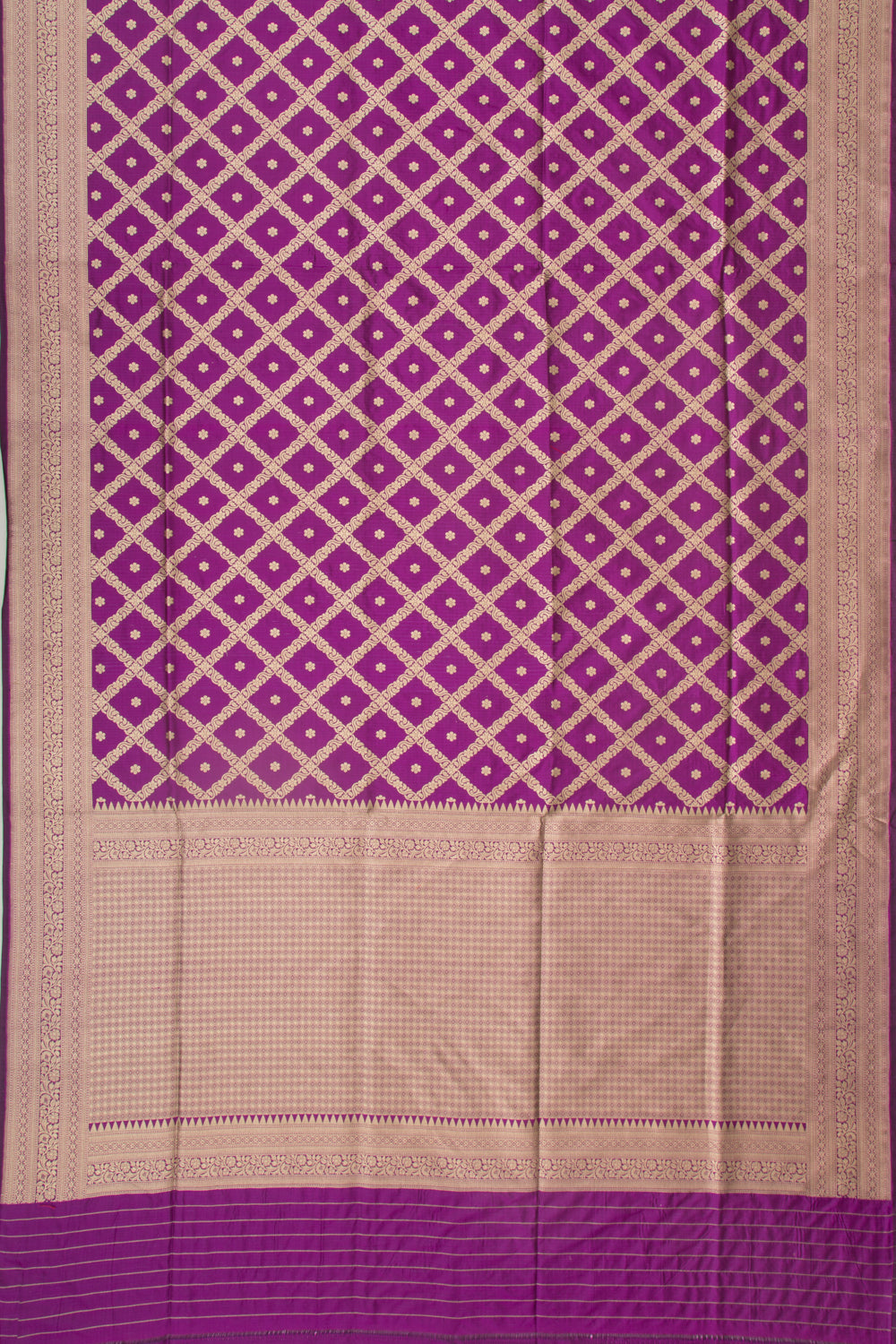 Banarasi Silk Brocade Purple Saree