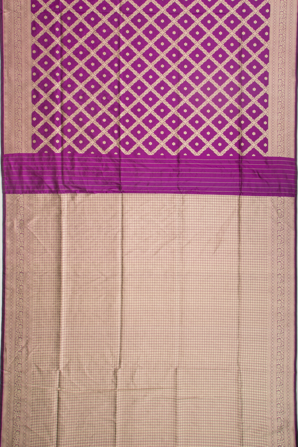 Banarasi Silk Brocade Purple Saree