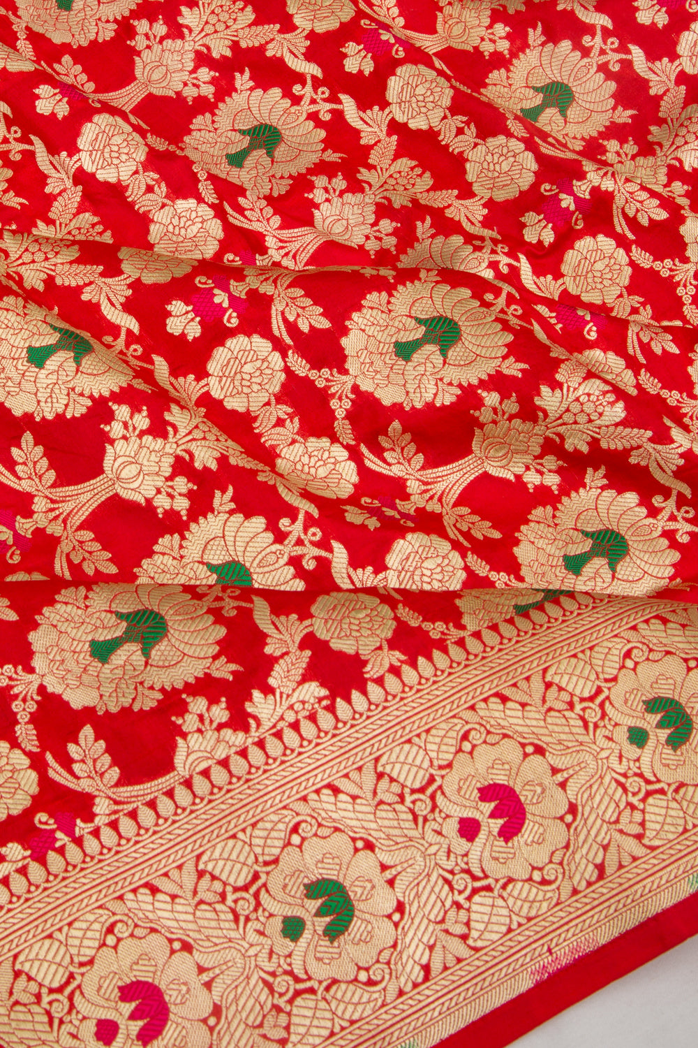 Banarasi Silk Jaal Red Saree