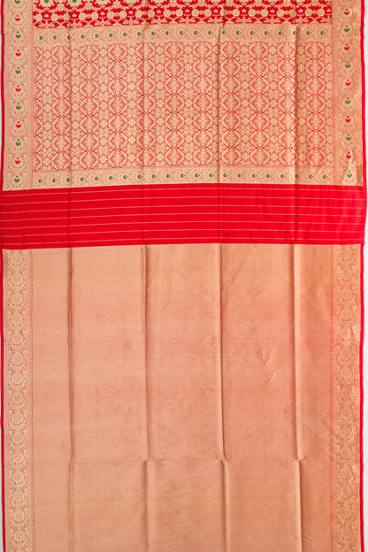 Banarasi Silk Jaal Red Saree