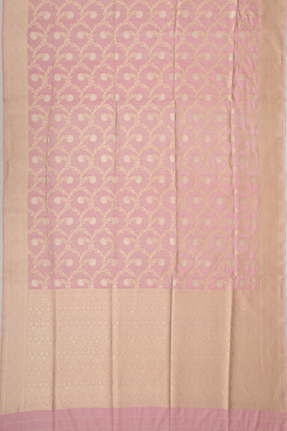Banarasi Silk Jaal Baby Pink Saree