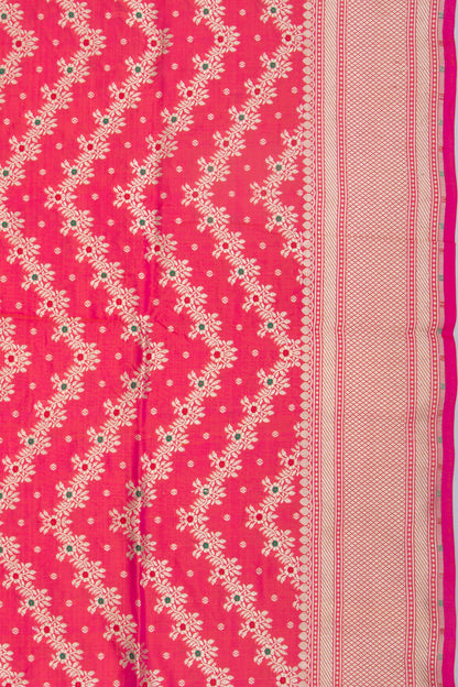 Banarasi Silk Jaal Pink Saree