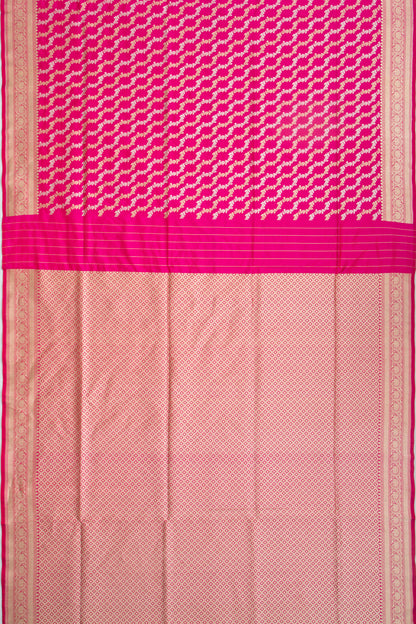 Banarasi Silk Jaal Magenta Pink Saree