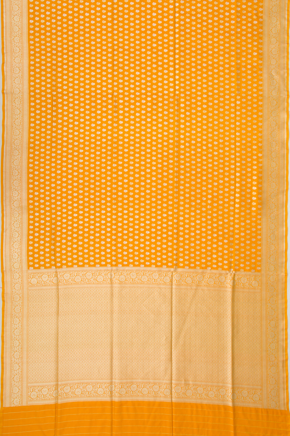 Banarasi Silk Brocade Yellow Saree