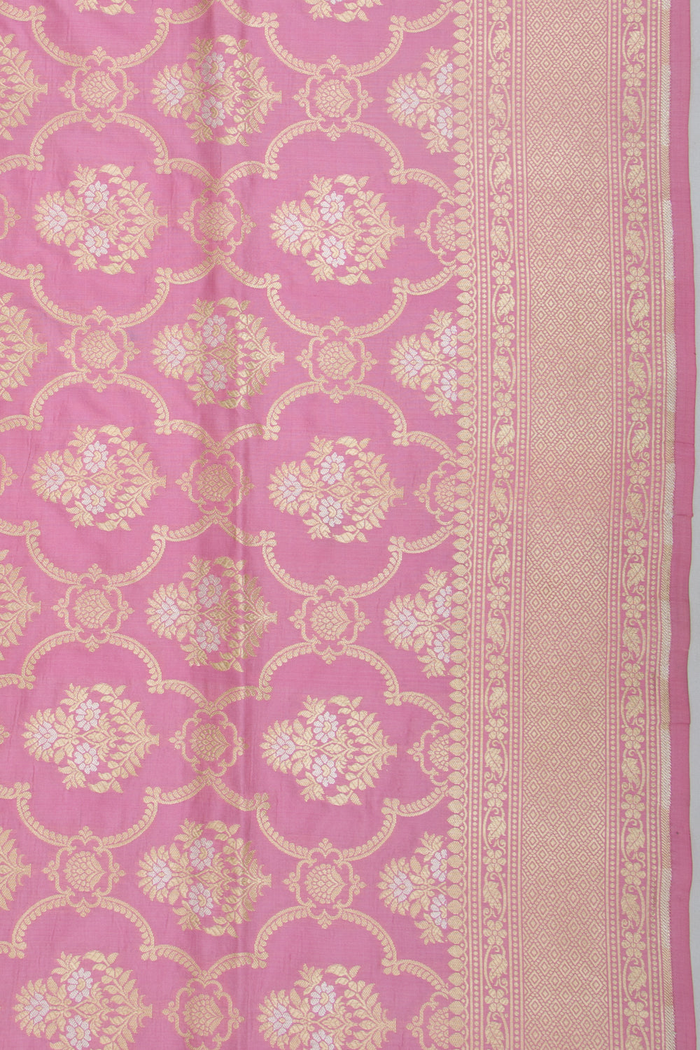 Banarasi Silk Brocade Baby Pink Saree