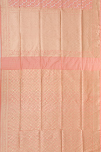 Banarasi Silk Jaal Pastel Orange Saree