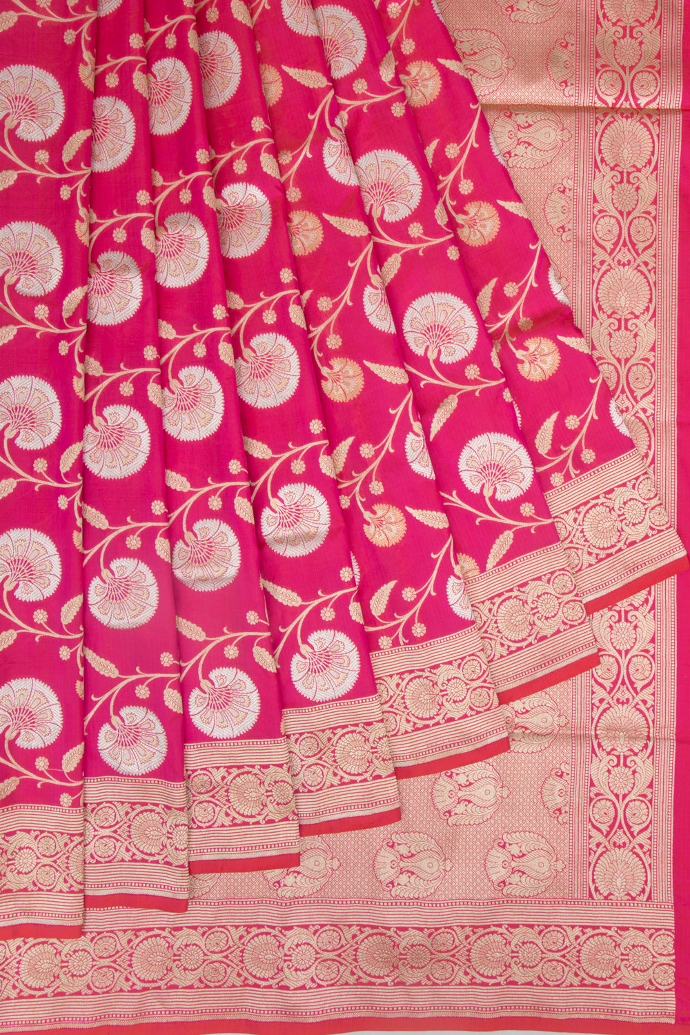 Banarasi Silk Jaal Pink Saree