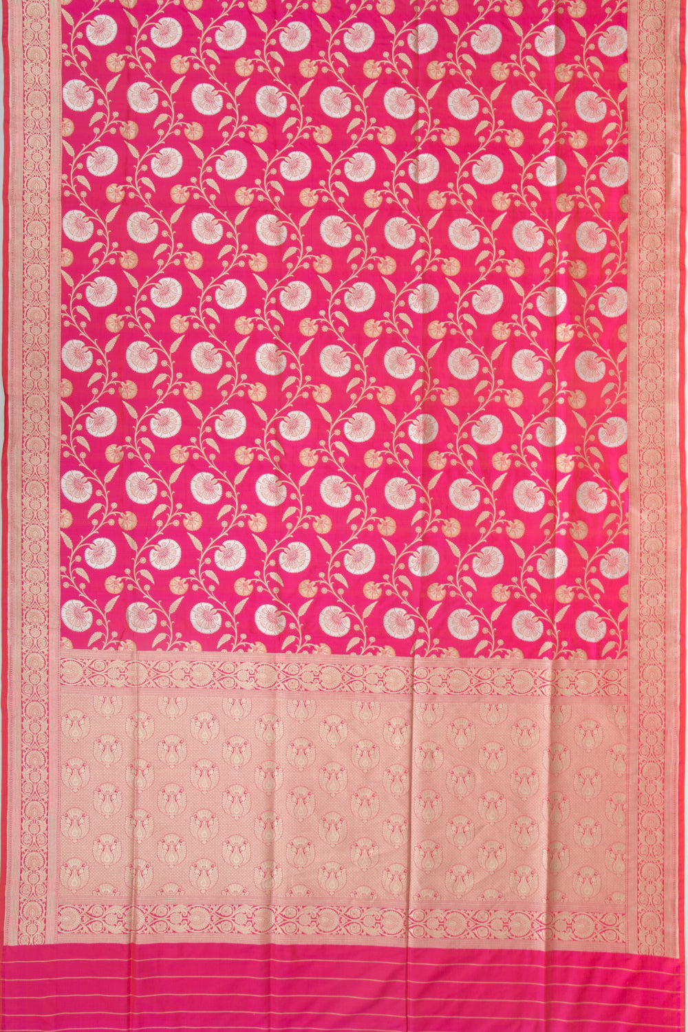 Banarasi Silk Jaal Pink Saree