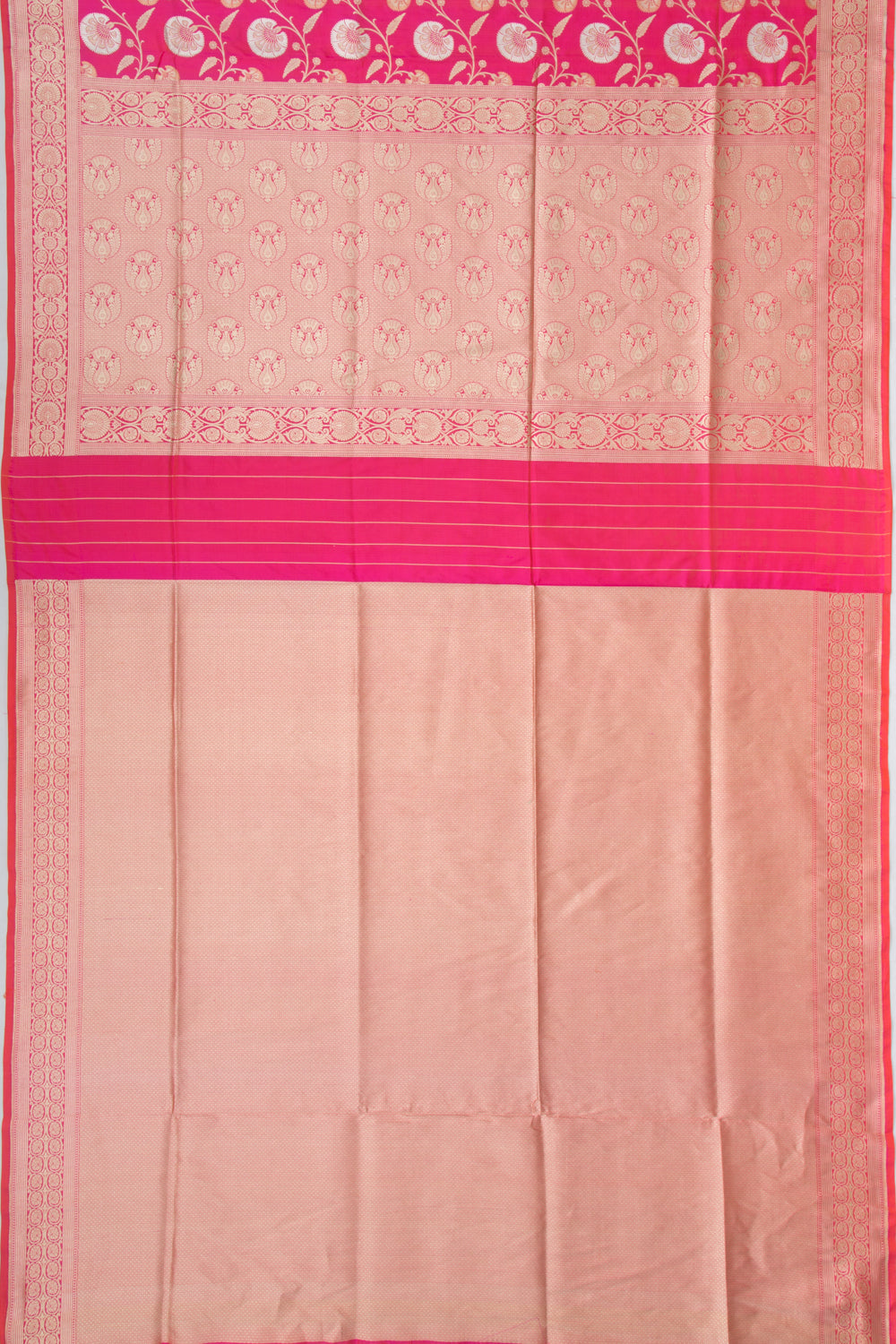 Banarasi Silk Jaal Pink Saree
