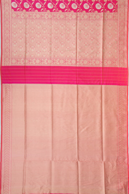 Banarasi Silk Jaal Pink Saree