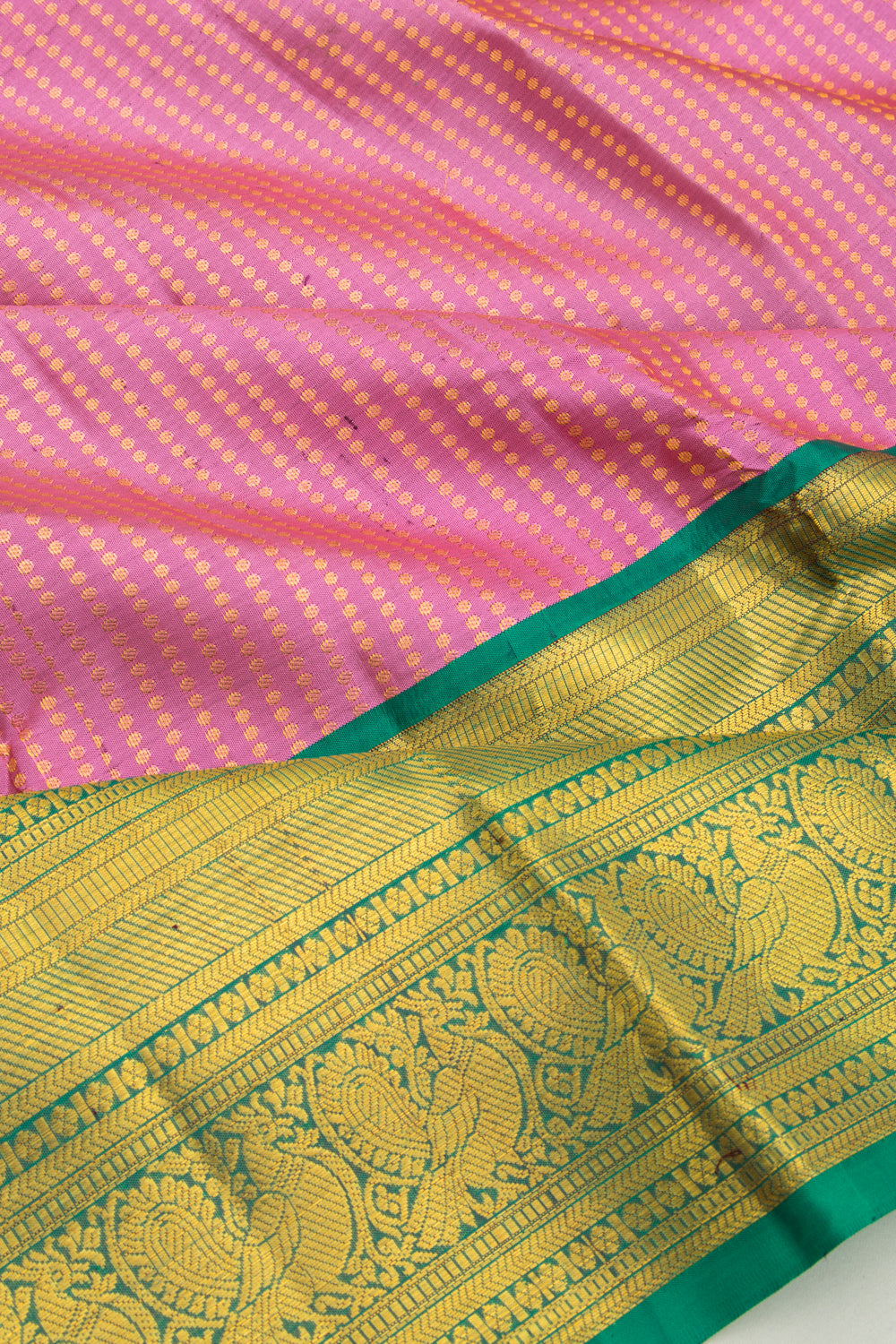 Taranga Kanchi Silk Brocade Pink Saree