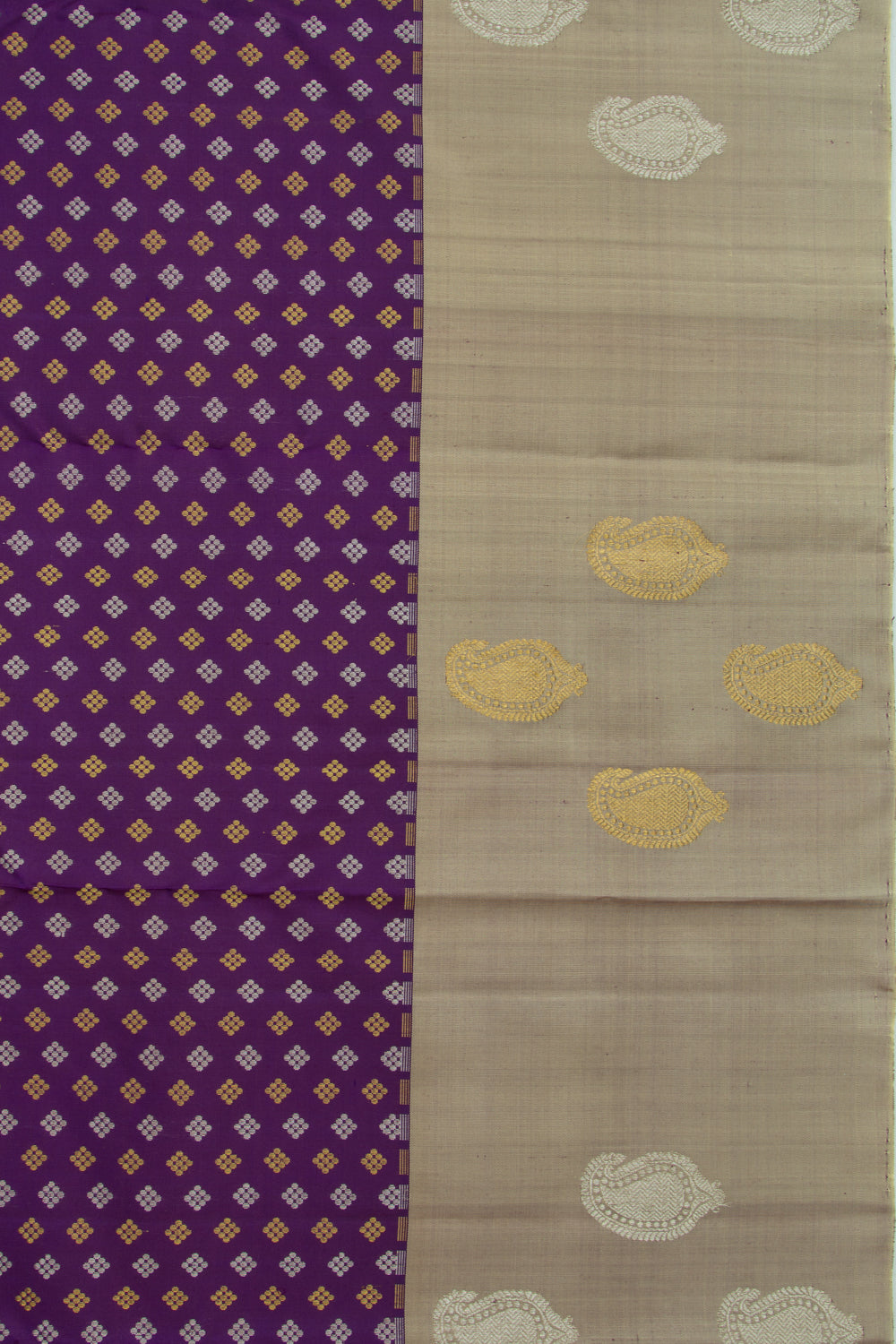 Kanchipuram Silk Brocade Purple Saree