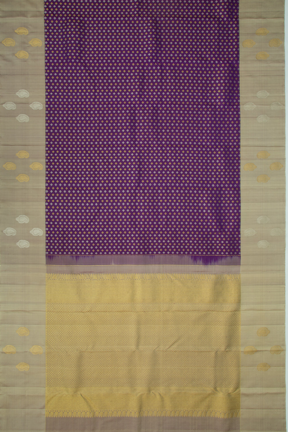 Kanchipuram Silk Brocade Purple Saree