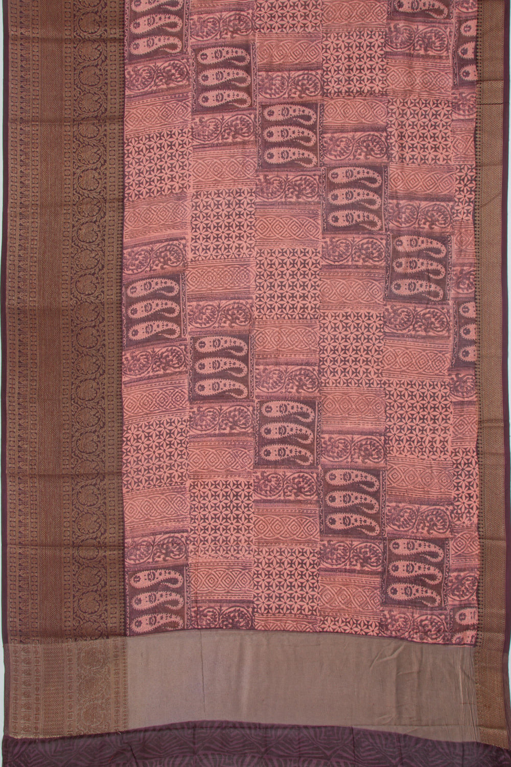 Chanderi Cotton Printed Pink Saree