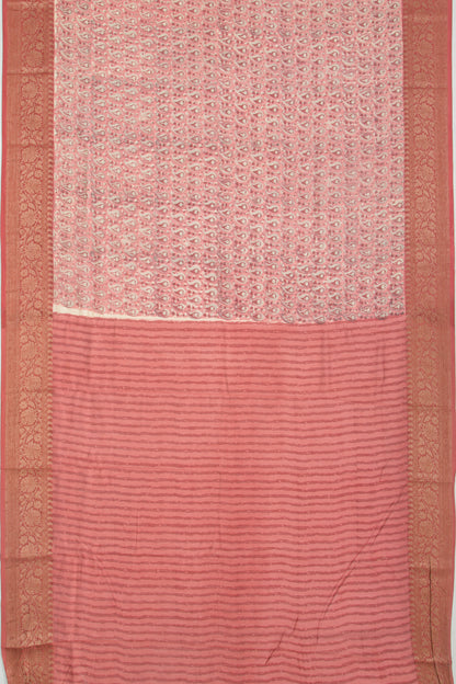 Chanderi Silk Printed Pink Saree