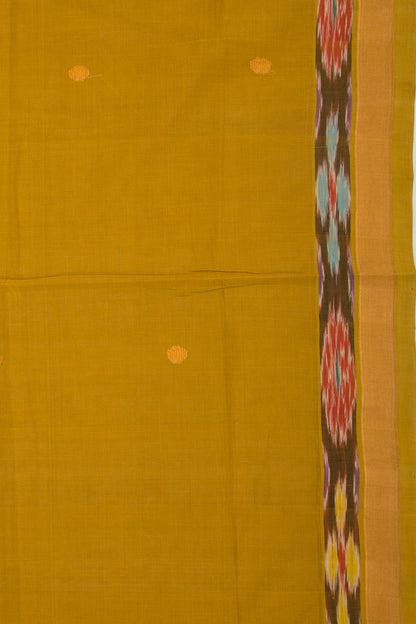 Handspun Cotton Butta Mehendi Green Saree