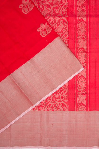 Uppada Silk Butta Red Saree