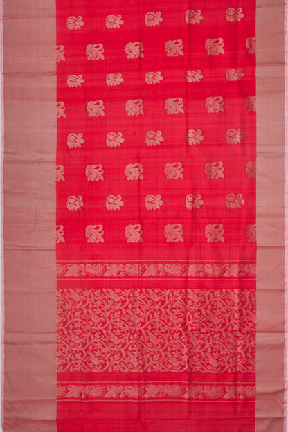 Uppada Silk Butta Red Saree