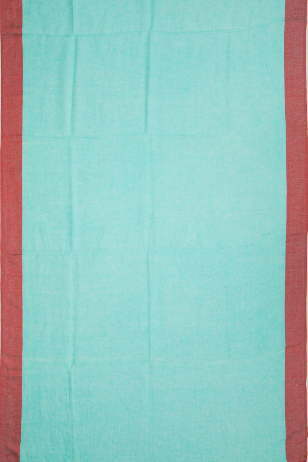 Linen Plain Blue Saree