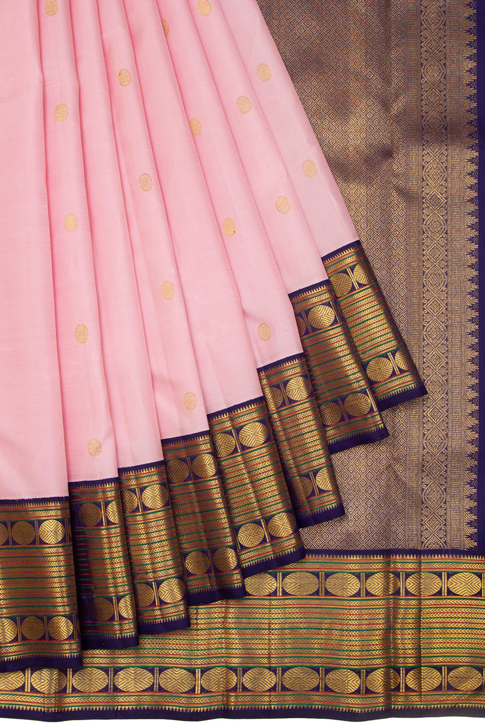 Kanchipuram Silk Butta Baby Pink Saree