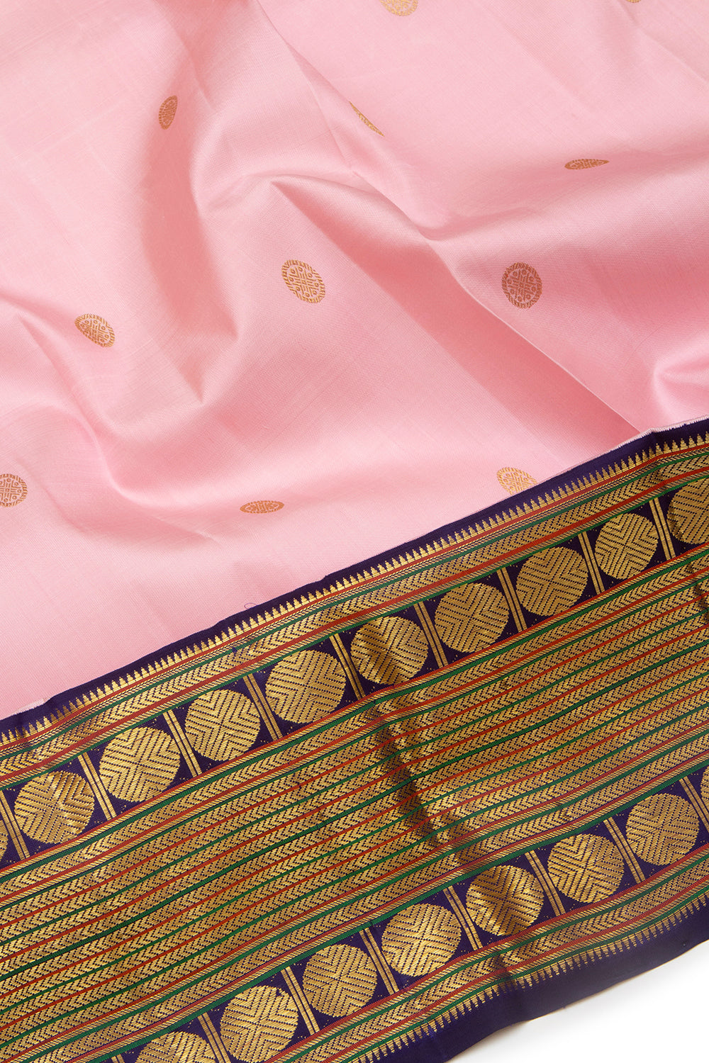 Kanchipuram Silk Butta Baby Pink Saree