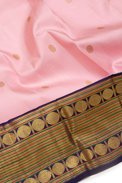 Kanchipuram Silk Butta Baby Pink Saree