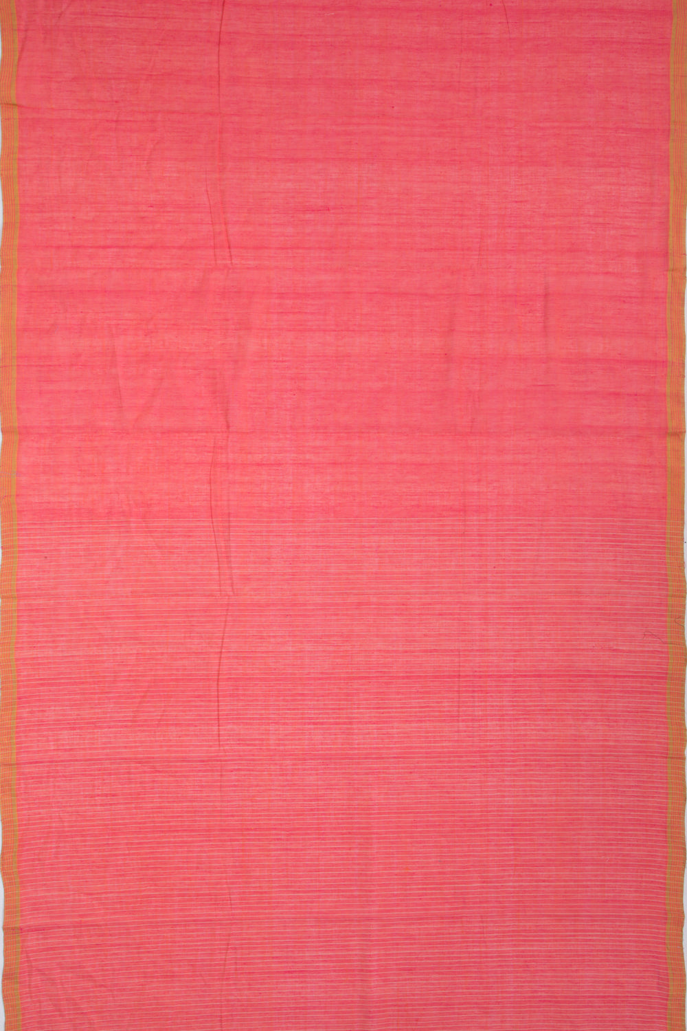 Handspun Cotton Plain Pink Saree